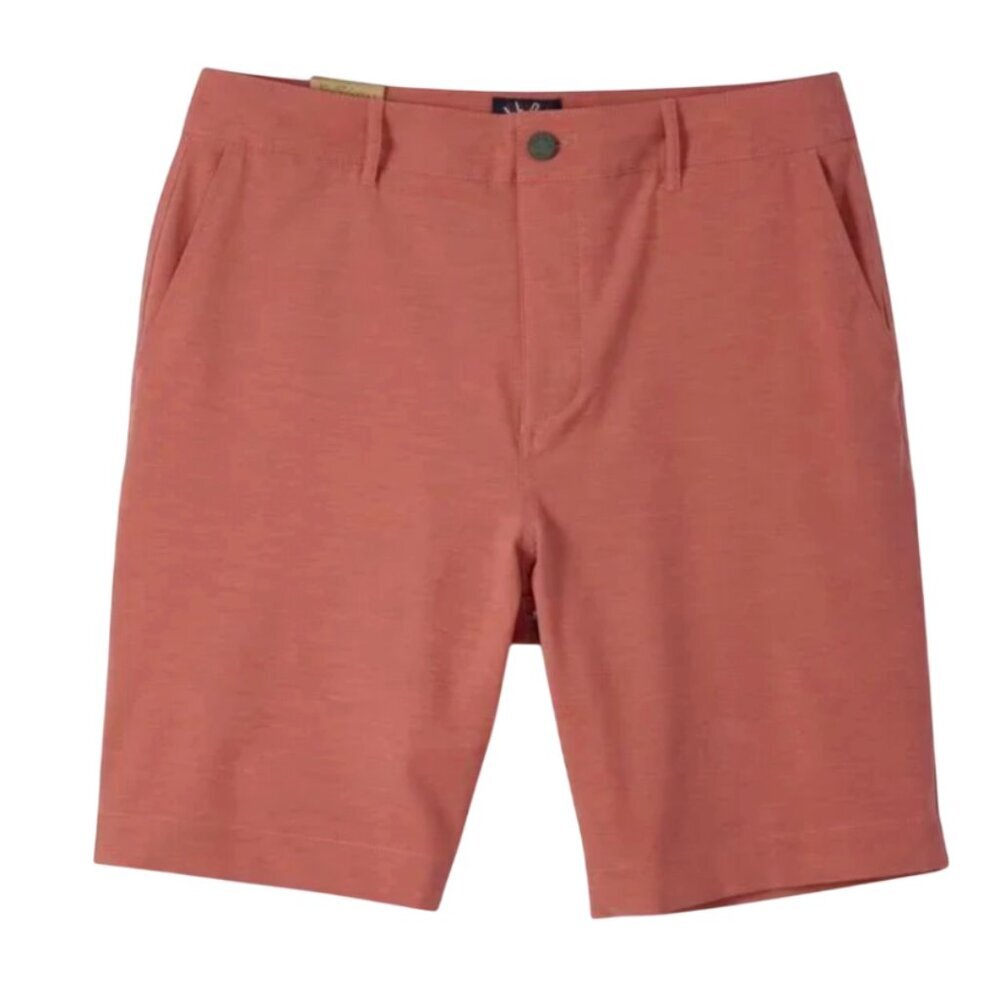 NWT Faherty All Day Bermuda Shorts Mens 35 Pink Rosebud 9" Inseam Flat Front NEW